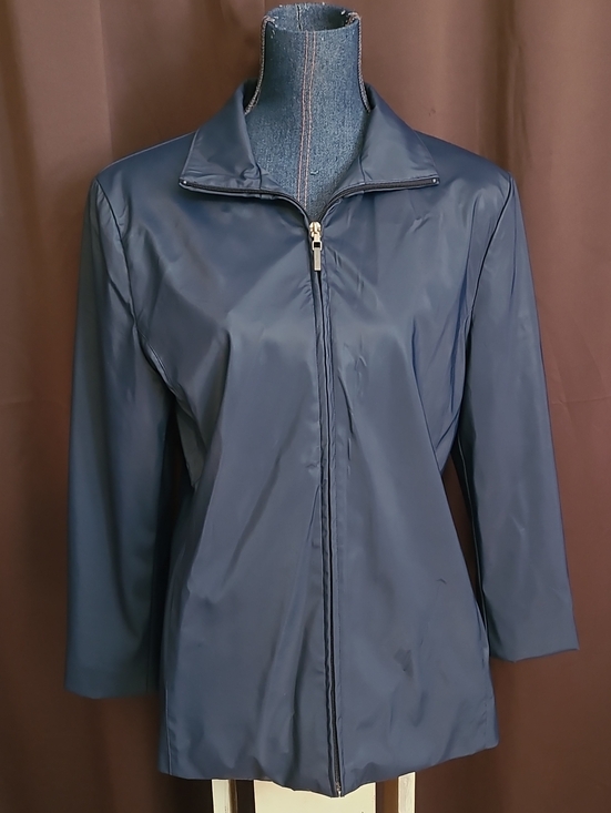 Jlc New York Jackets & Blazers - Women's Navy Zip-Front Trench Coat